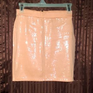 Womens Sz. XS Tangerine with Sequins Mini Skirt